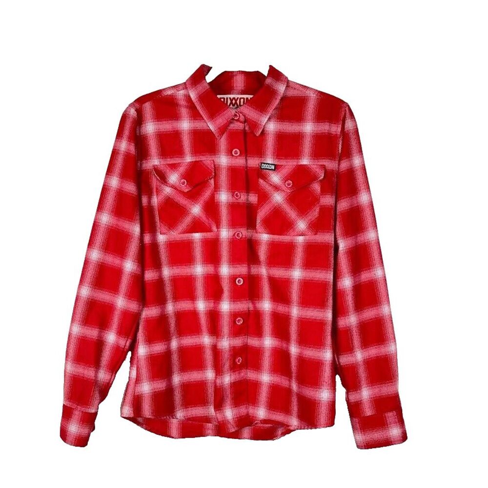 DIXXON Red and White Plaid Button-Down Shirt